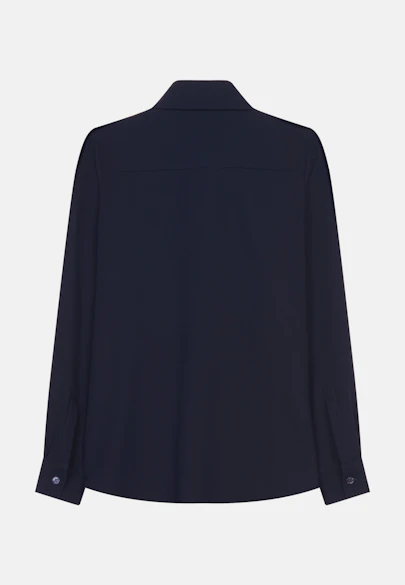 Shirt blouse Uni in Dark Blue |  Seidensticker Onlineshop