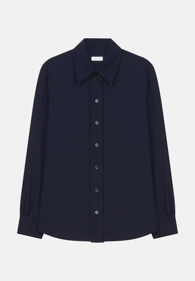 Shirt blouse Uni in Dark Blue |  Seidensticker Onlineshop