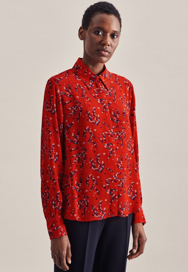 Long sleeve Crepe Shirt Blouse in Orange | Seidensticker online shop