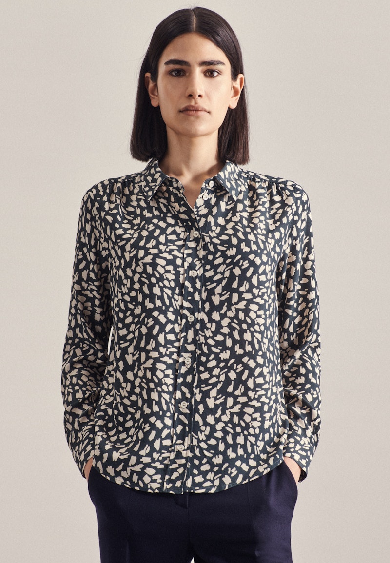 lange Arm Popeline Shirtblouse