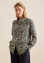 Hemdbluse mit Kräuseldetails aus Viskose regular fit in Grün |  Seidensticker Onlineshop