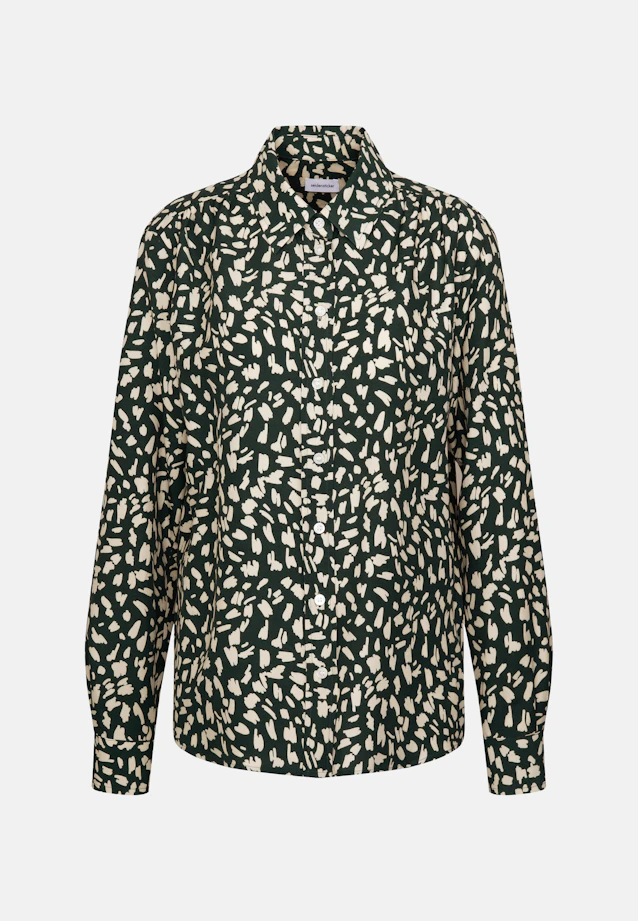 Hemdbluse mit Kräuseldetails aus Viskose regular fit in Grün |  Seidensticker Onlineshop