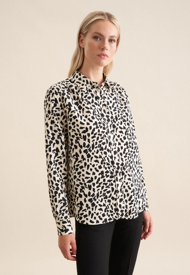 Hemdbluse Druck in Ecru |  Seidensticker Onlineshop