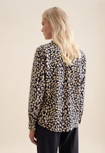 Shirt blouse Print in Dark Blue |  Seidensticker Onlineshop