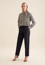 Shirt blouse Print in Dark Blue |  Seidensticker Onlineshop