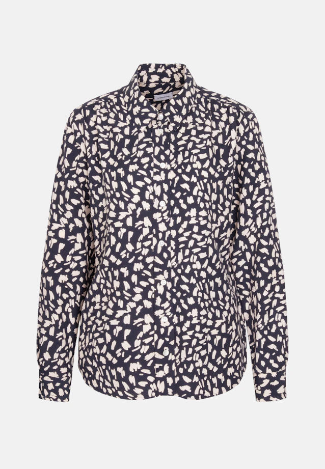 Shirt blouse Print in Dark Blue |  Seidensticker Onlineshop