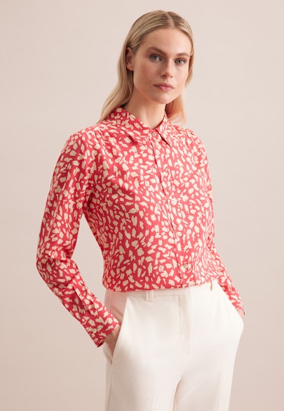 Hemdbluse mit Kräuseldetails aus Viskose regular fit in Rose Fuchsia |  Seidensticker Onlineshop