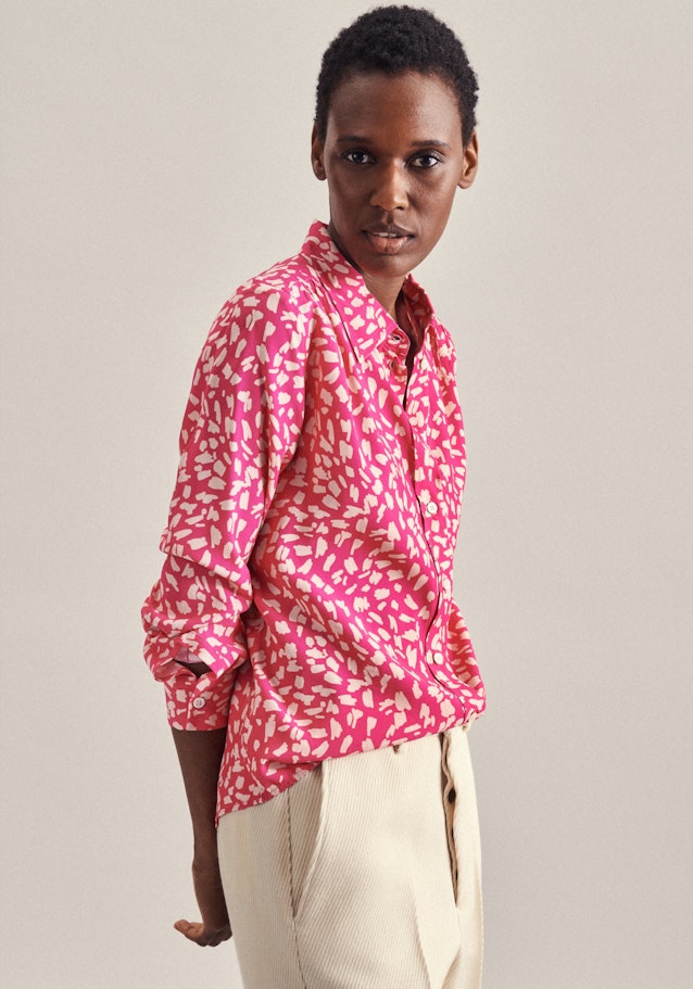 Long sleeve Poplin Shirt Blouse in Pink |  Seidensticker Onlineshop