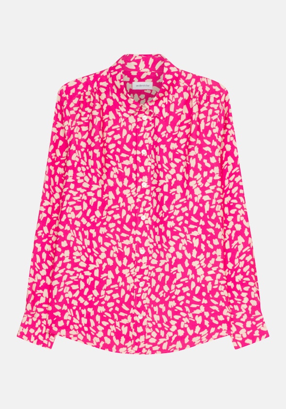 Lange mouwen Popeline Shirtblouse in Roze/Pink |  Seidensticker Onlineshop