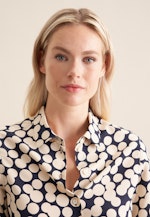 Shirt blouse made of viscose regular fir in Dark Blue |  Seidensticker Onlineshop