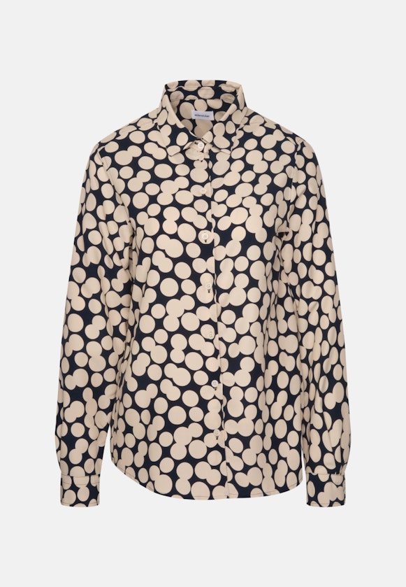 Shirt blouse made of viscose regular fir in Dark Blue |  Seidensticker Onlineshop