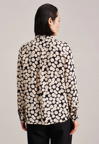 Shirt blouse made of viscose regular fir in Black |  Seidensticker Onlineshop