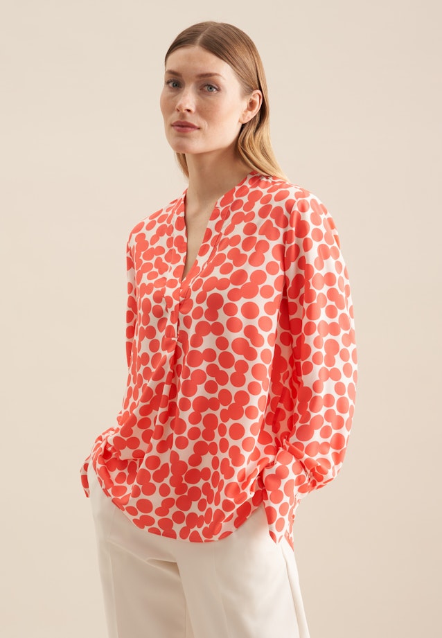 Kraag Shirtblouse in Oranje |  Seidensticker Onlineshop