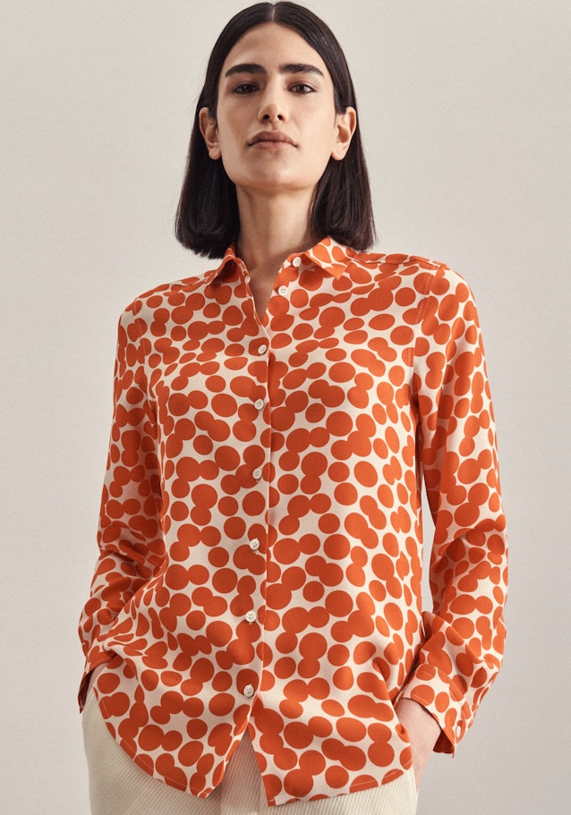 Poplin Shirt Blouse in Orange | Seidensticker Onlineshop