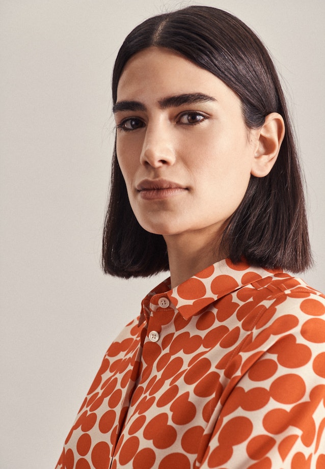 Poplin Shirt Blouse in Orange |  Seidensticker Onlineshop