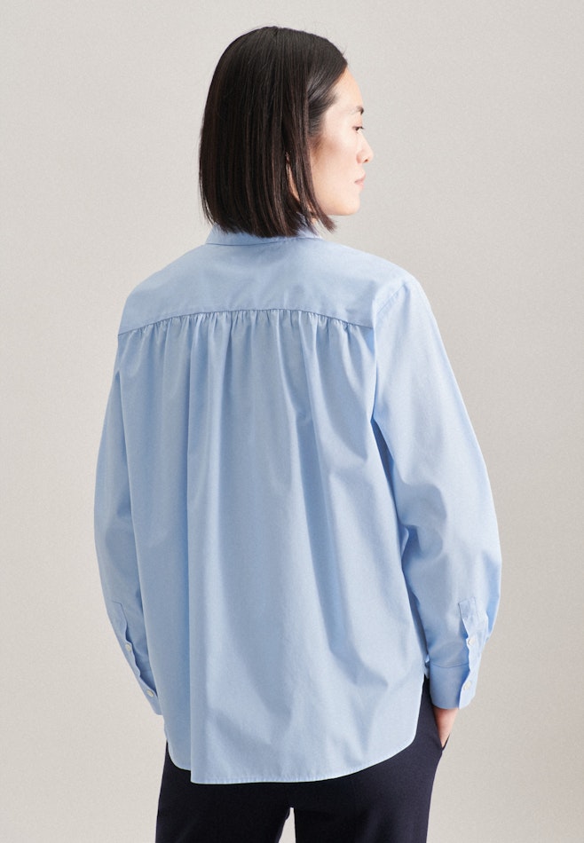 Long sleeve Poplin Shirt Blouse in Light Blue | Seidensticker online shop