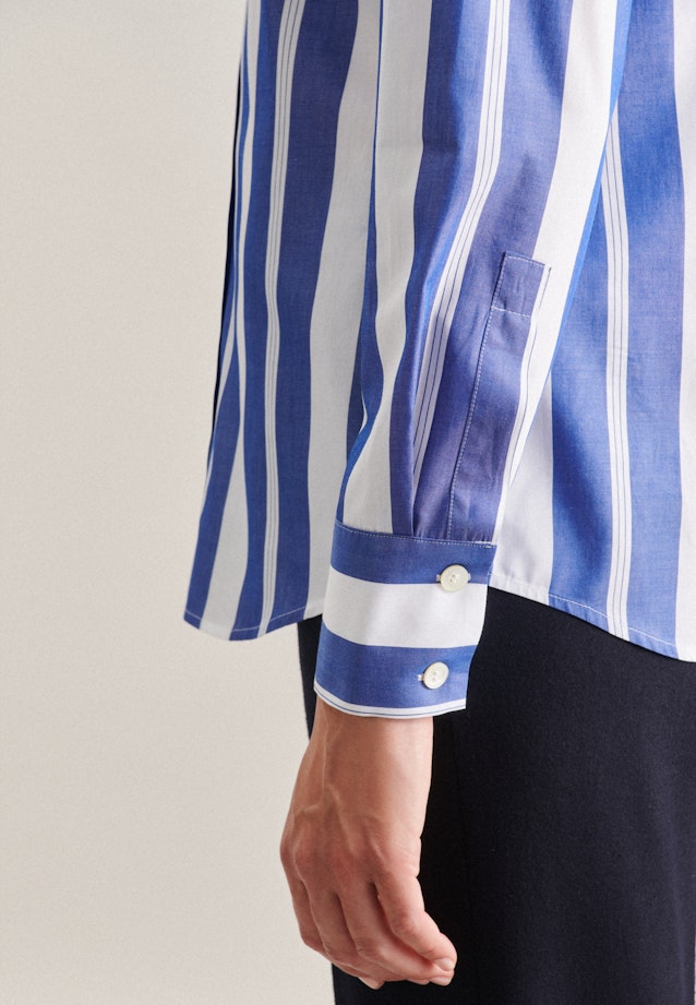 Shirt Blouse Stripes in Medium Blue |  Seidensticker Onlineshop