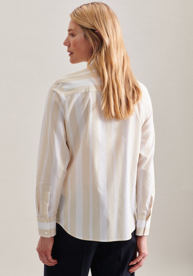 Long sleeve Poplin Shirt Blouse in Ecru |  Seidensticker Onlineshop