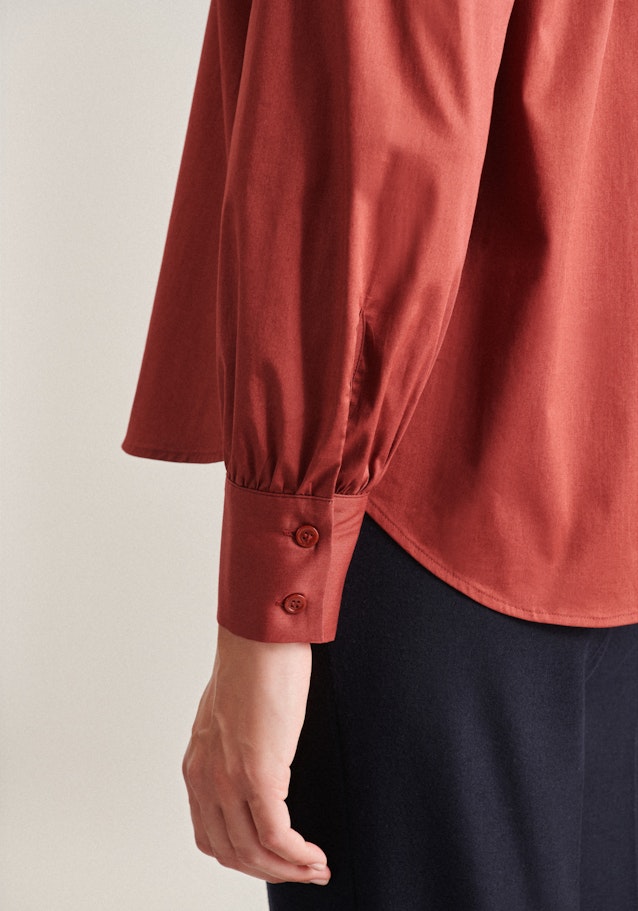 Lange mouwen Popeline Shirtblouse in Bruin |  Seidensticker Onlineshop