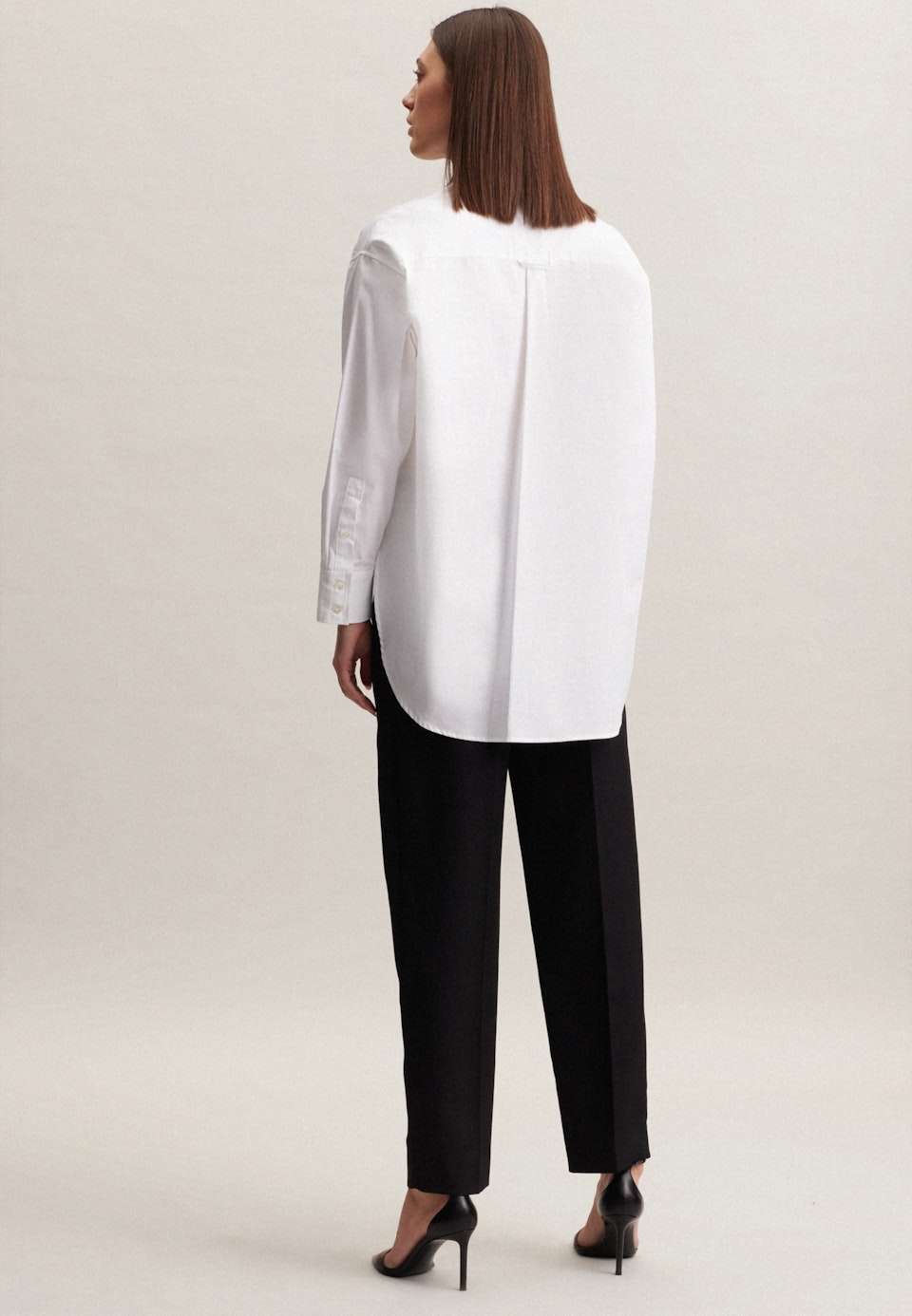 Collar Long Blouse in White |  Seidensticker Onlineshop