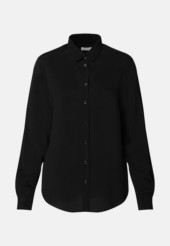 Long sleeve Poplin Shirt Blouse in Black |  Seidensticker Onlineshop