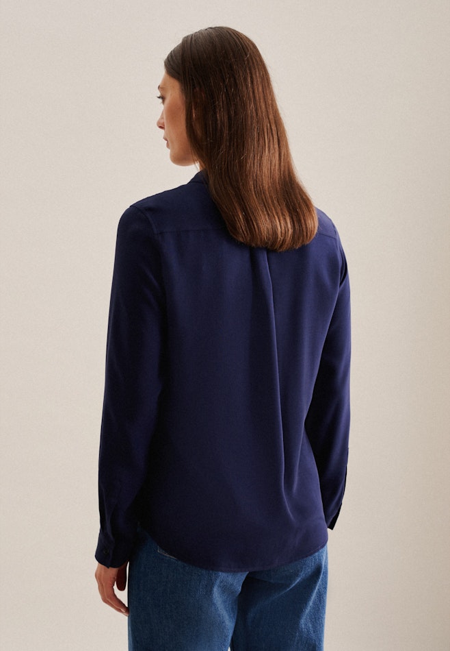Long sleeve Poplin Shirt Blouse in Dark Blue | Seidensticker Onlineshop