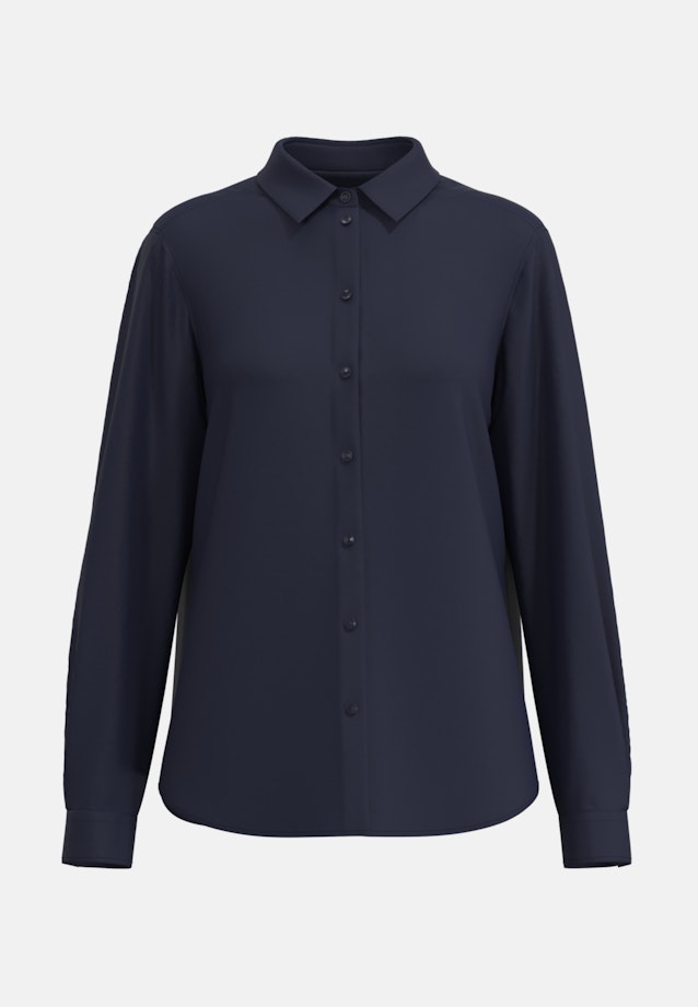 Poplin Shirt Blouse in Dark Blue |  Seidensticker Onlineshop