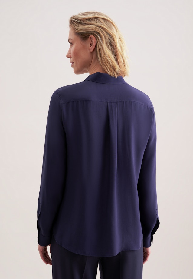 Hemdbluse aus Viskose regular fit in Dunkelblau |  Seidensticker Onlineshop