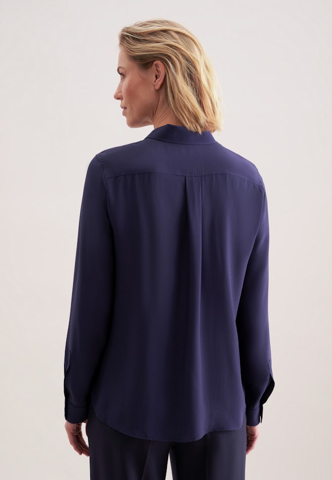 Hemdbluse aus Viskose regular fit dans Bleu Foncé | Boutique en ligne Seidensticker