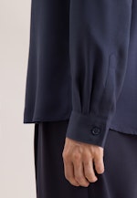 Hemdbluse aus Viskose regular fit in Bleu Foncé |  Seidensticker Onlineshop