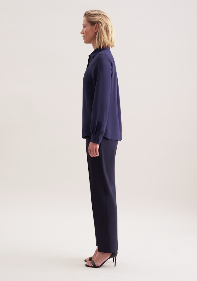 Hemdbluse aus Viskose regular fit in Dark Blue | Seidensticker Onlineshop
