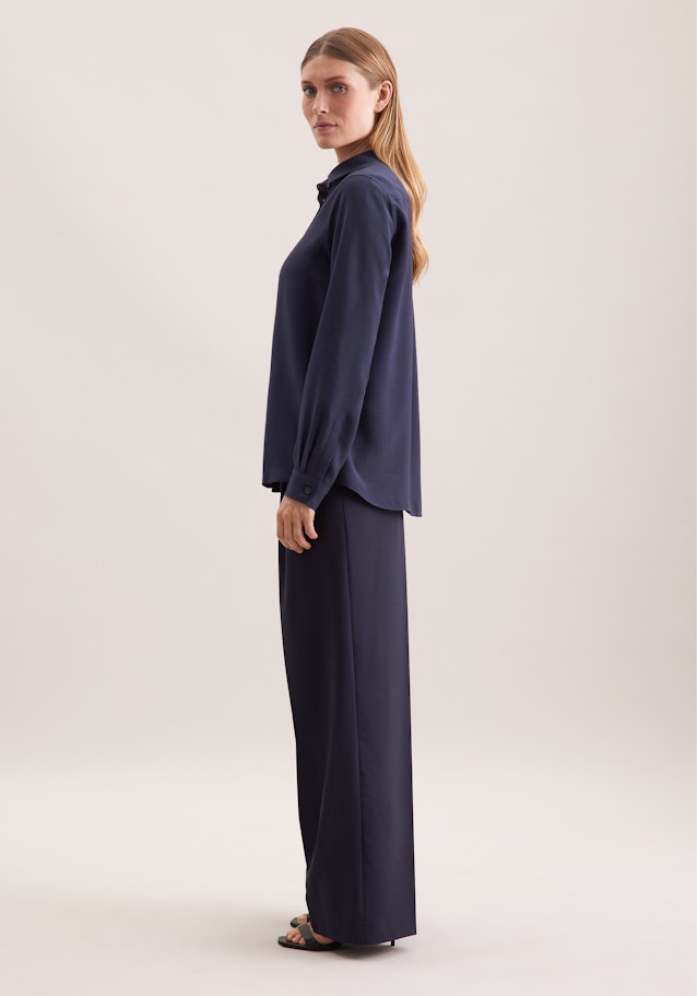 Hemdbluse aus Viskose regular fit in Bleu Foncé | Seidensticker Onlineshop