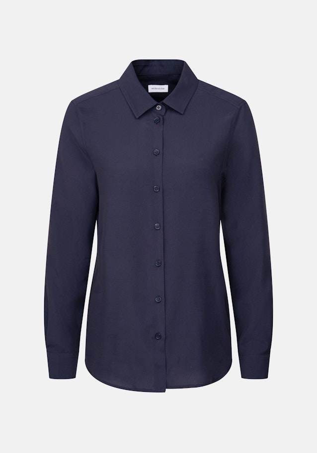 Hemdbluse aus Viskose regular fit in Bleu Foncé | Seidensticker Onlineshop