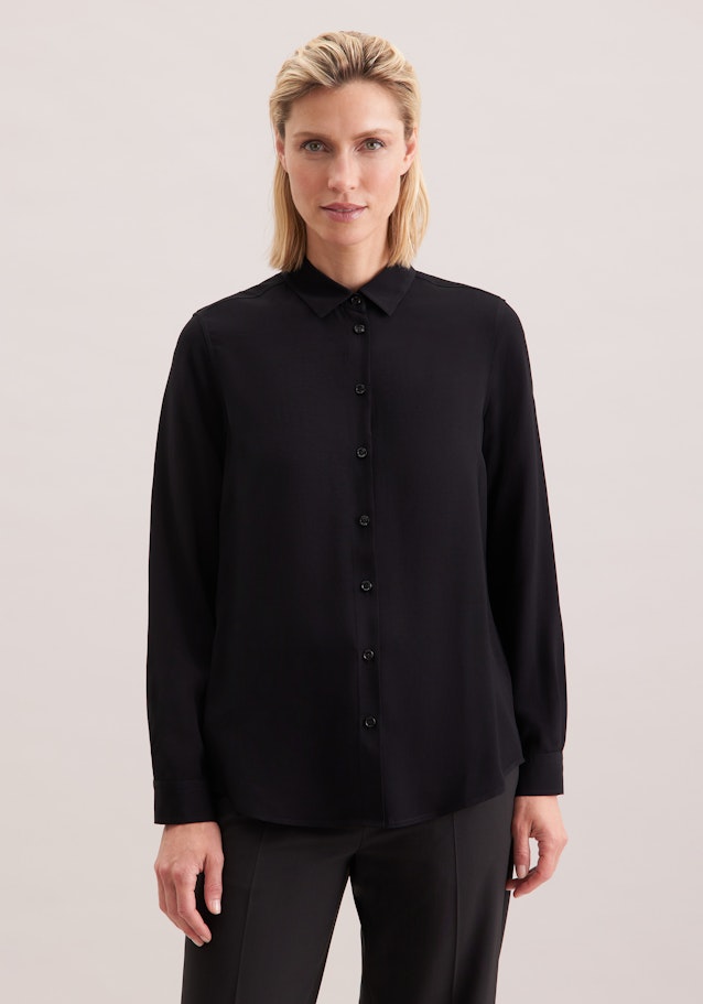 Hemdbluse aus Viskose regular fit in Noir | Seidensticker Onlineshop