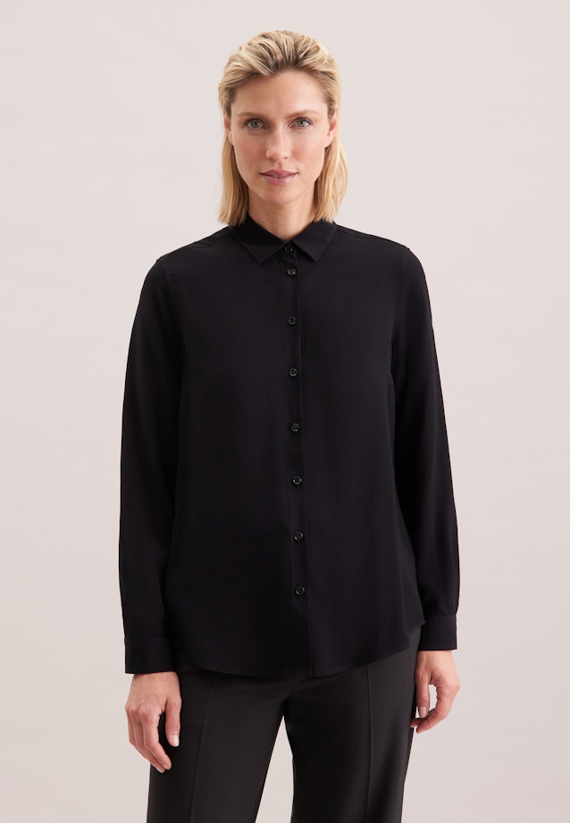 Hemdbluse aus Viskose regular fit in Noir |  Seidensticker Onlineshop