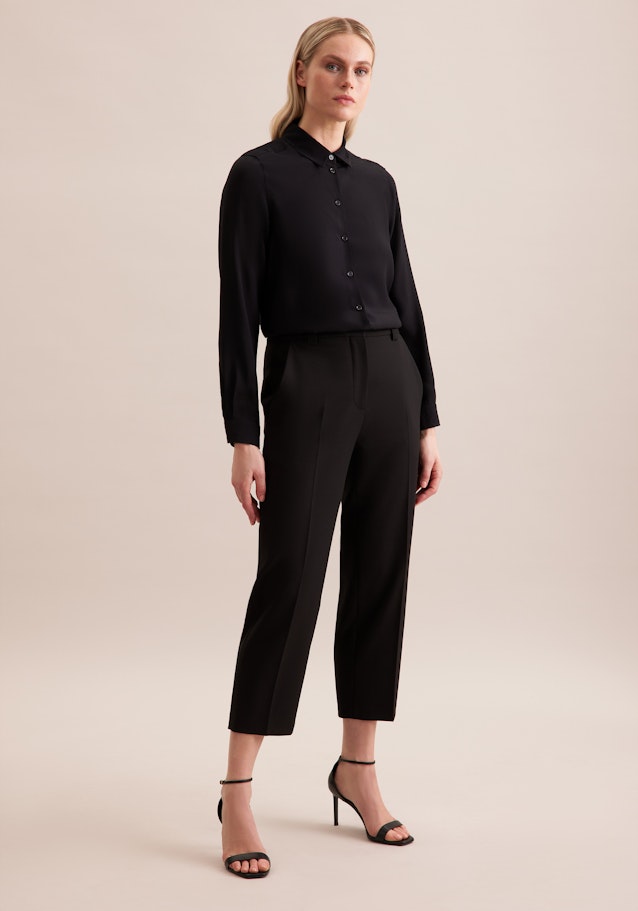 Hemdbluse aus Viskose regular fit in Noir | Seidensticker Onlineshop