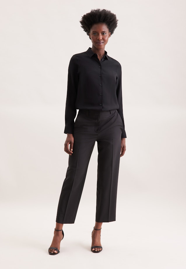 Hemdbluse aus Viskose regular fit in Noir |  Seidensticker Onlineshop