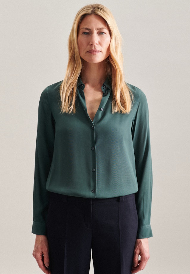 Poplin Shirt Blouse in Green |  Seidensticker Onlineshop