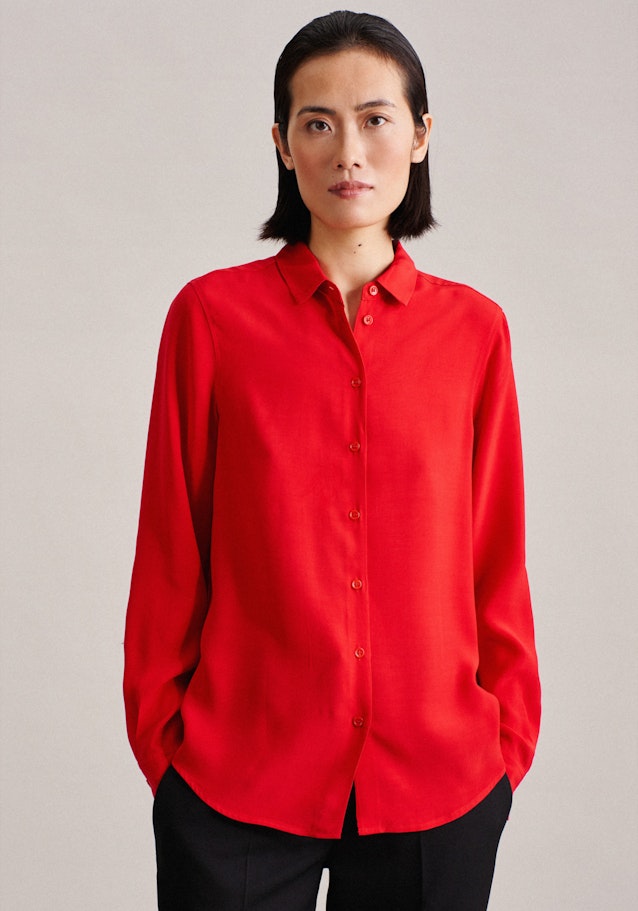 Long sleeve Poplin Shirt Blouse in Red |  Seidensticker Onlineshop