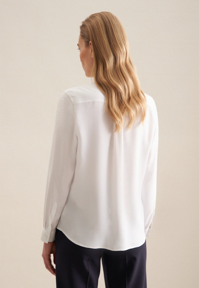 Long sleeve Poplin Shirt Blouse in White |  Seidensticker Onlineshop