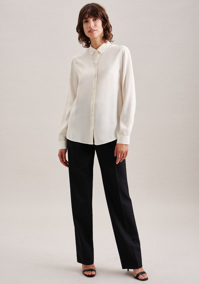 Long sleeve Poplin Shirt Blouse in Ecru |  Seidensticker Onlineshop