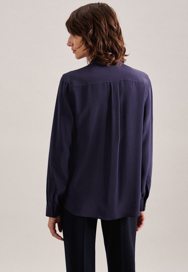 Long sleeve Poplin Shirt Blouse in Dark Blue | Seidensticker online shop