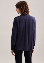 Poplin Shirt Blouse in Dark Blue |  Seidensticker Onlineshop