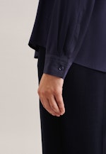 Poplin Shirt Blouse in Dark Blue |  Seidensticker Onlineshop