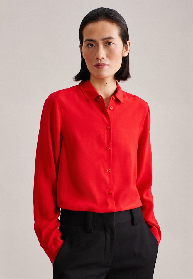 Poplin Shirt Blouse in Red | Seidensticker online shop