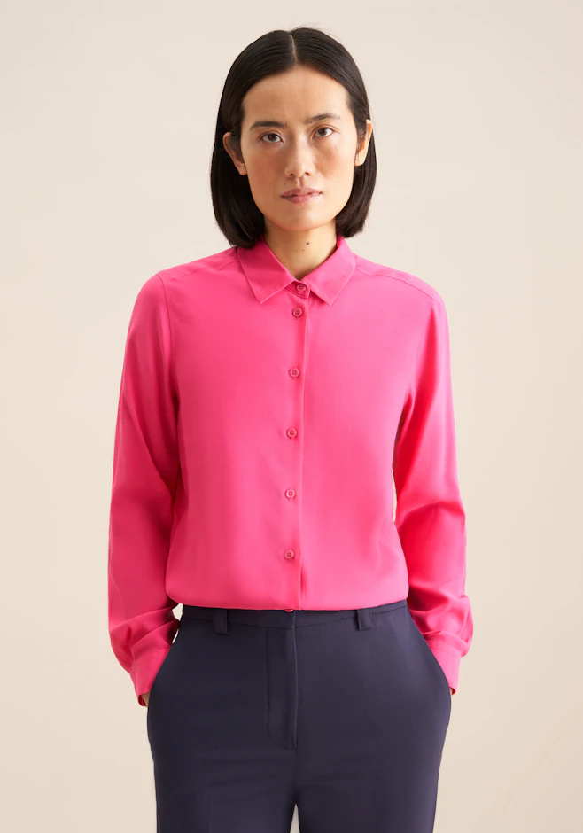 Hemdbluse aus Viskose regular fit in Rot | Seidensticker Onlineshop