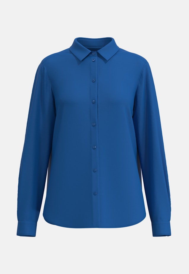 Collar Shirt Blouse in Medium Blue |  Seidensticker Onlineshop