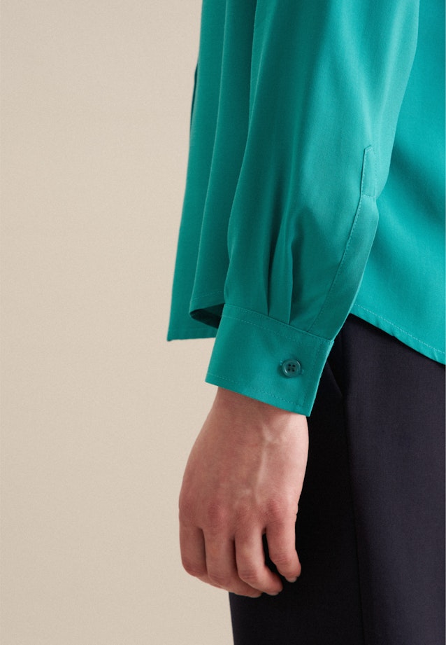 Hemdbluse aus Viskose regular fit in Turquoise |  Seidensticker Onlineshop
