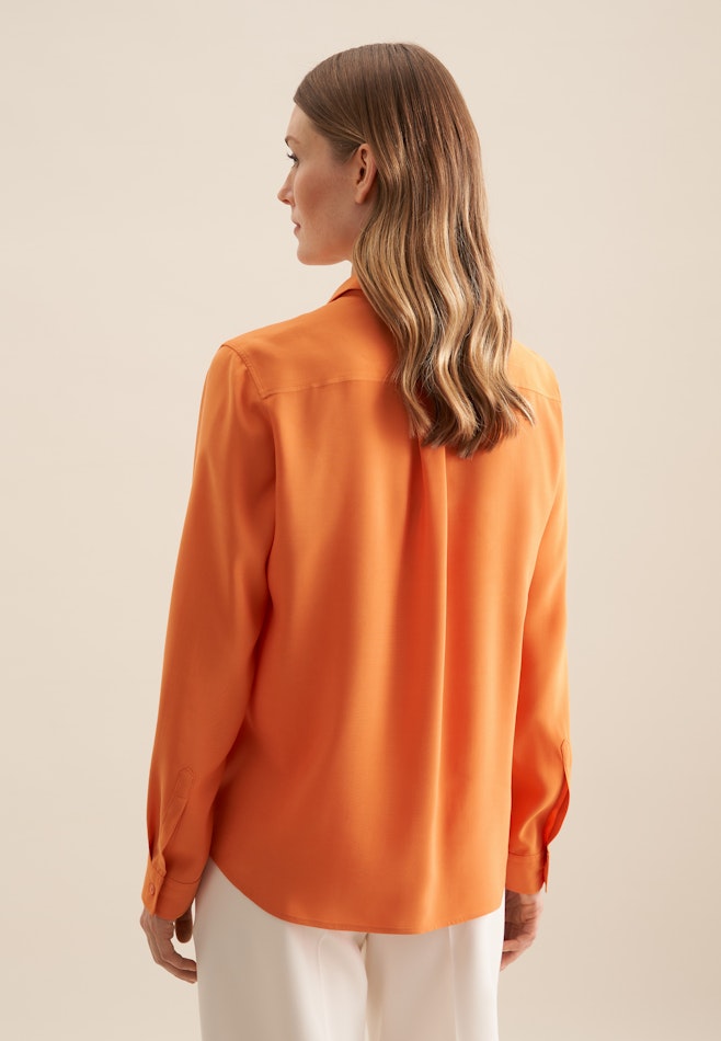 Hemdbluse aus Viskose regular fit in Orange | Seidensticker Onlineshop