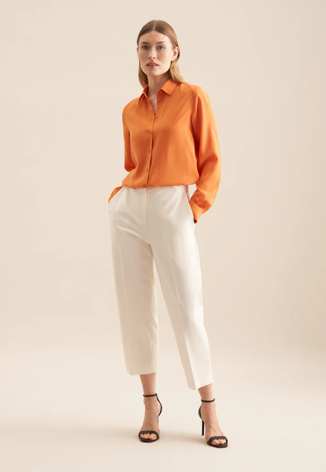 Hemdbluse aus Viskose regular fit in Orange |  Seidensticker Onlineshop